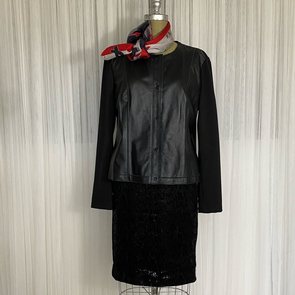 Elegant Black Sequin Velvet Pencil Midi Skirt! Sz10 by Melanie Lyne - Picture 16 of 17